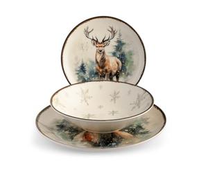 H&h Alaska 18-Piece Christmas Tableware Set