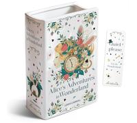 H&H Alice's Adventures in Wonderland Book Vase for Flowers + Bookmark - Large Ceramic Book Planter Pot - Alice in Wonderland Bookish Decor - Bookish Gifts - Bookshelf Vase for Flowers - 2025 Edition