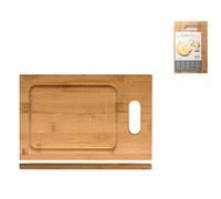 H&h Bamboo Cutting Board Rectangular With Edge 28x18 cm