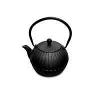 H&H Black Enamelled Cast Iron Teapot 0.8L