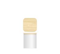 H&H Borosilicate Glass Jar With Bamboo Wood Lid 1.1L
