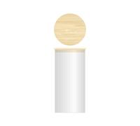 H&H Borosilicate Glass Jar With Bamboo Wood Lid 1.1L