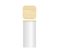 H&H Borosilicate Glass Jar With Bamboo Wood Lid 1.3L