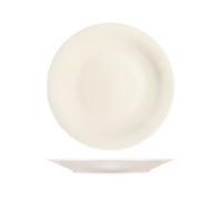 H&H Charme Round Plate, Porcelain, Ivory, 31 Cm White