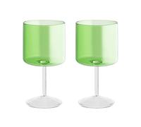 H&H Confezioni 2 Daylight Green Borosilicate Glass Tumbler 23 cl
