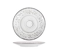 H&H Courtyard 825743 Set of 6 Fruit Plates Stoneware 21 cm White