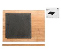 H&H Cutting Board in Slate and Bamboo 25x33cm