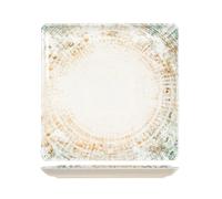 H&H Eris Square Plate In Porcelain, 27Cm, Multicolor