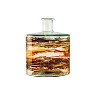 H&H Frances Peq 100% Recycled Glass Vase Decorated Brown 26 cm