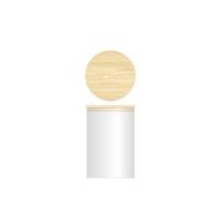 H&H Glass Biscuit Jar With Bamboo Wood Lid 2.20L