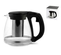H&h Glass Teapot with Stainless Steel Filter 18/10, Lt 1.1