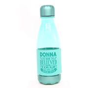 H & H Hydration Station Eco Reusable Water Bottle With Personalised Name Sleeve DONNA - 500ml - Non Toxic - For Running, Gym, Yoga, Outdoors and Camping