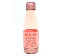 H & H Hydration Station Eco Reusable Water Bottle With Personalised Name Sleeve EMILY - 500ml - Non Toxic - For Running, Gym, Yoga, Outdoors and Camping