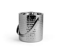 H&h Ice Bucket, Hammered Stainless Steel, 15cm