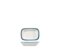 H&H Jupiter Rectangular Plate Porcelain, 12Cm, Blue And Ivory