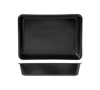 H&H Melamine Container With Edge 35X25X8 Black Food Storage