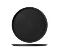 H&H Non-Slip Tray, Black, Round, 35Cm