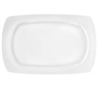 H&H Oval Porcelain Plate Kana 35 Cm White Tableware
