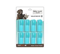 H&H Pets Dog Finger Toothbrushes - Professional Pet Finger Dental Brush Set for Dogs Puppies Cats, Soft Bristles, Size Large 8 Count