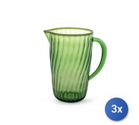 H&h Pitcher With Coloured Ring 2,4 L Transparent Acrylic