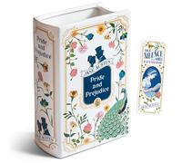 H&H Pride and Prejudice Book Vase For Flowers - Large Ceramic Book Planter Pot - Jane Austen Bookish Decor - Top #1 Pride and Prejudice Gifts and Book Vases - Bookshelf Vase For Flowers - 2025 Edition