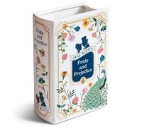 H&H Pride and Prejudice Book Vase For Flowers - Large Ceramic Book Planter Pot - Jane Austen Bookish Decor - Top #1 Pride and Prejudice Gifts and Book Vases - Bookshelf Vase For Flowers - 2025 Edition