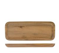 H&H Rectangular Tray In Acacia Wood Dark Wood 10,5x28x2h cm