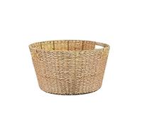 H&H Round Seagrass Basket with Handles 30x18hcm