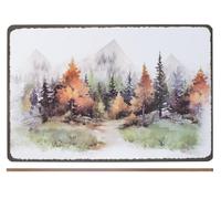 H&H Set of 2 Cork Placemats Forest Decoration 43 x 28 cm - Natural, Durable and Non-Slip, Ideal for Table, Kitchen and Daily Use