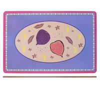 H&H Set of 2 Cork Placemats Fruit Decoration 43 x 28 cm - Natural, Durable and Non-Slip, Ideal for Table, Kitchen and Daily Use