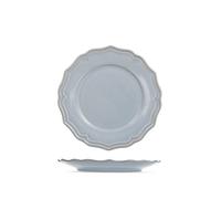 H&H Set Of 6 Fruit Plates Sinfonia In Stoneware Blue Sugar Paper, 23 Cm