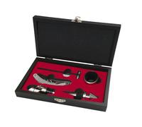 H&H Sommelier Set In Black Wood 6 Pieces