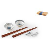 H&H Sushi Set Tsubaki 8-Piece Porcelain Decor White cm. 8