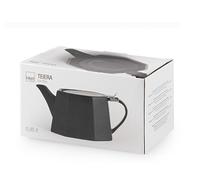 H&H Teapot With Lid And Stainless Steel Filter Black 0.85L