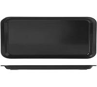H&H Tray with Rim, Melamine, Black, 20 x 30 x 2 cm