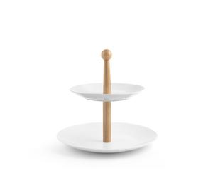 H&H Two-Tier Stand With Handle, Diameter 19 Cm And 27 Cm