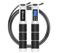 H Handio Jump Rope, Jump Rope with Counter, Workout Jumping Rope with Steel Ball Bearings, Adjustable Length Speed Skipping Rope for Men Women Kids Home Gym, Crossfit, Fitness Exercise