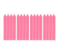 H HANSEL HOME Unscented Table Candles, Neon Colours, 17 x 2 cm - Duration 9 Hours, Neon Pink, Pack of 16 Candles