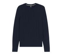 H-Hetico Cable Knit Jumper - male - Boss - Round-neck Knitwear - Blue - M - Knitwear M