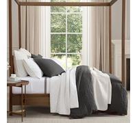 H HIEND ACCENTS Comforter Set, Polyester Cotton, Charcoal Gray, Queen & 2 Standard Shams