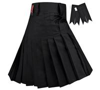 H HIGHLAND REDSTONE CoreStone Sports Kilt for Men Black Athletic Kilt (Black, 30-32)