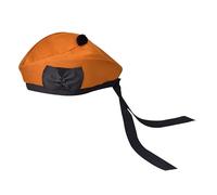 H HIGHLAND REDSTONE Glengarry Cap-Traditional Scottish Hat, Acrylic Wool Tartan Glengarry hat, Kilts/Bagpipes Accessories (UK, Alpha, One Size, Saffron)
