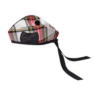 H HIGHLAND REDSTONE Glengarry Cap-Traditional Scottish Hat, Acrylic Wool Tartan Glengarry hat, Kilts/Bagpipes Accessories (UK, Alpha, One Size, Dress-Stewart)