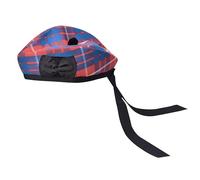 H HIGHLAND REDSTONE Glengarry Cap-Traditional Scottish Hat, Acrylic Wool Tartan Glengarry hat, Kilts/Bagpipes Accessories (UK, Alpha, One Size, Hamilton-Red)