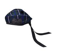 H HIGHLAND REDSTONE Glengarry Cap-Traditional Scottish Hat, Acrylic Wool Tartan Glengarry hat, Kilts/Bagpipes Accessories (UK, Alpha, One Size, Blue-Douglas)