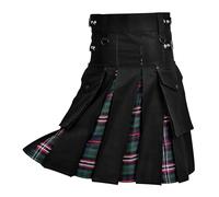 H HIGHLAND REDSTONE Hybrid Utility Kilts for Men Scottish Traditional Kilt with Flashes (UK, Numeric, 46, 48, Regular, Regular, Scottish National)