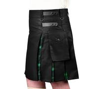 H HIGHLAND REDSTONE Hybrid Utility Kilts for Men Scottish Traditional Kilt with Flashes (UK, Numeric, 46, 48, Regular, Regular, Celtic Hybrid)