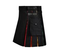 H HIGHLAND REDSTONE Hybrid Utility Kilts for Men Scottish Traditional Kilt with Flashes (UK, Numeric, 46, 48, Regular, Regular, Rainbow Kilt)