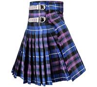 H HIGHLAND REDSTONE Kilt for Men - 16oz Traditional Scottish Tartan, 5 Yards Premium Acrylic Wool Kilts (Pride of Scotland, 42-44)