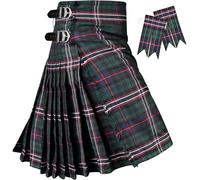H HIGHLAND REDSTONE Kilt for Men I Scottish Tartan Kilt Polyviscose 8 Yard Traditional Mens Kilt (Scottish National, 50-52)